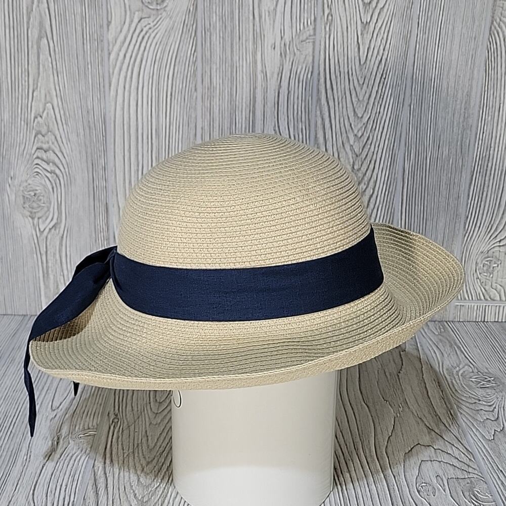 Furtalk Bow Detail Medium Brim Floppy Hat - Picture 2 of 8